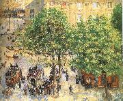 Camille Pissarro Paris spring sunshine streetscape oil painting artist